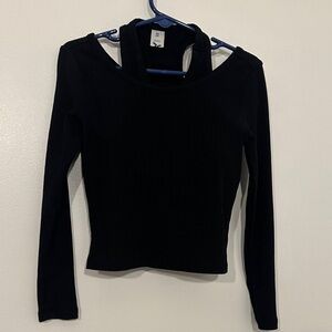 Old Navy Black Long Sleeve Tank Top